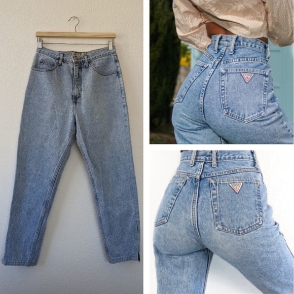 George Marciano For Guess Vintage 80’/90’s Retro Ultra Hi/Rise Zip Ankle Jeans - Picture 7 of 16